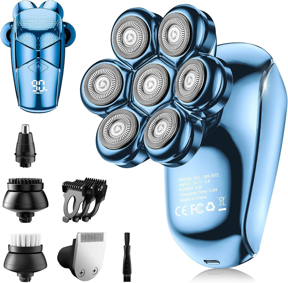 SHPAVVER head shaver 5-in-1 kit for fast, smooth shaving