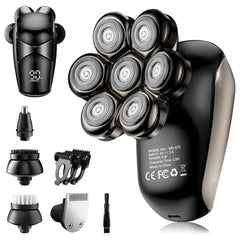 SHPAVVER headshaver with 7D floating blades for a close, efficient shave.