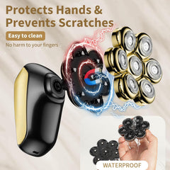 SHPAVVER Ink Gold 7D rotary head delivers efficient shaving with fewer passes