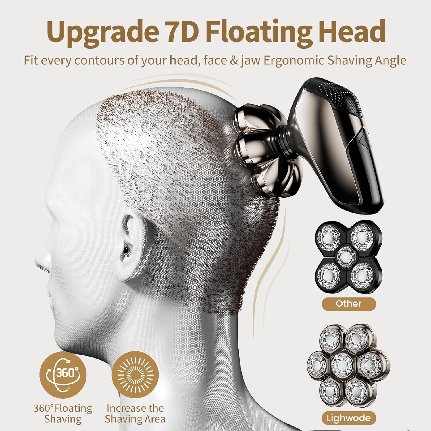 SHPAVVER Ink Gold massage brush adds comfortable scalp sensation