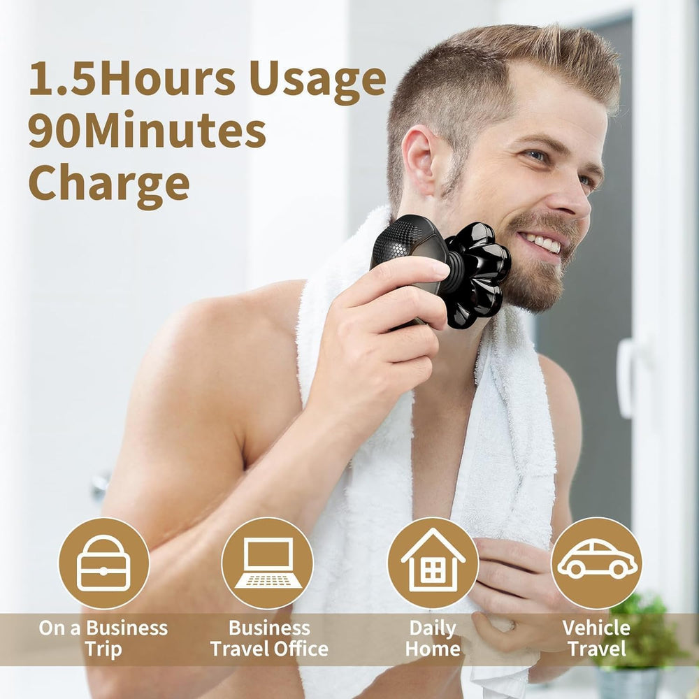 SHPAVVER IPX7 waterproof shaver for wet and dry shaving in the shower.