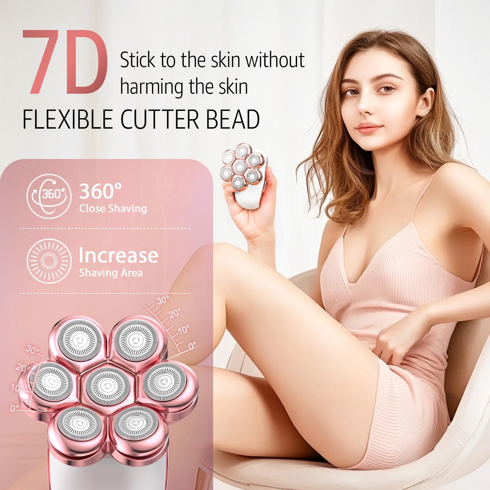 SHPAVVER razor shows LED display and battery status