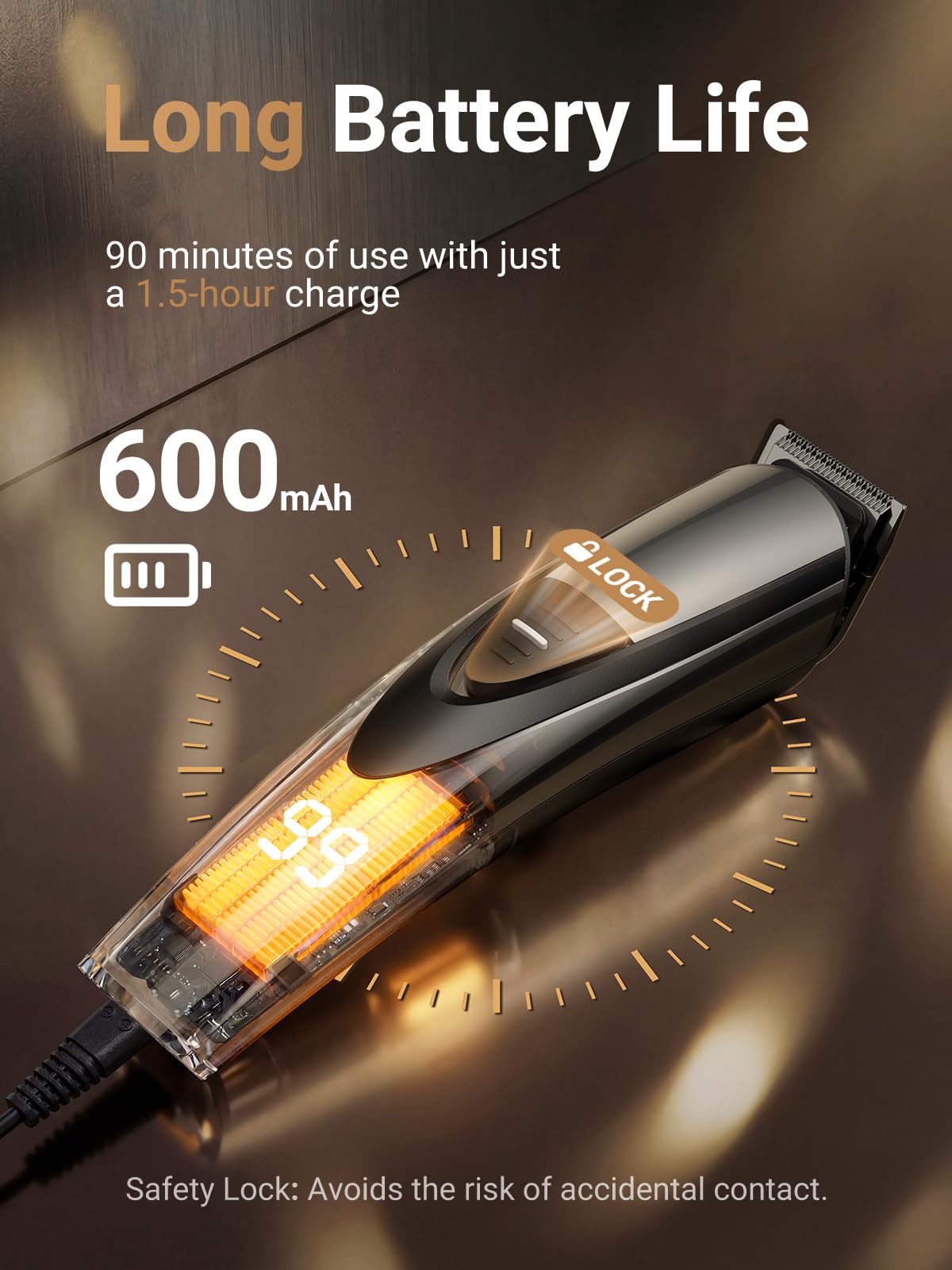 SHPAVVER LED display shows battery level for timely recharging.