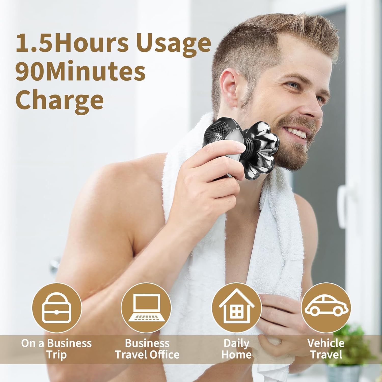 SHPAVVER shaves in the shower with foam for a comfortable routine.