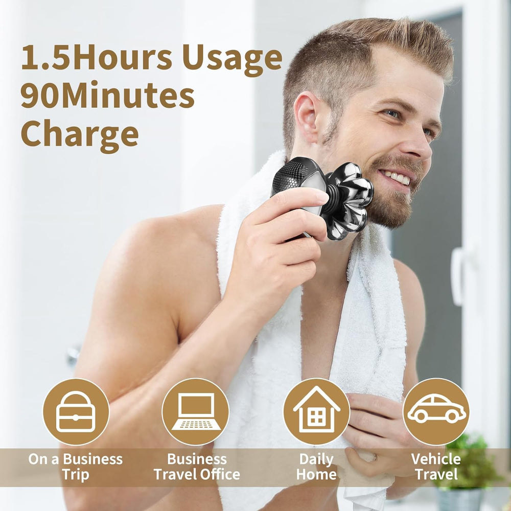 SHPAVVER shaves in the shower with foam for a comfortable routine.