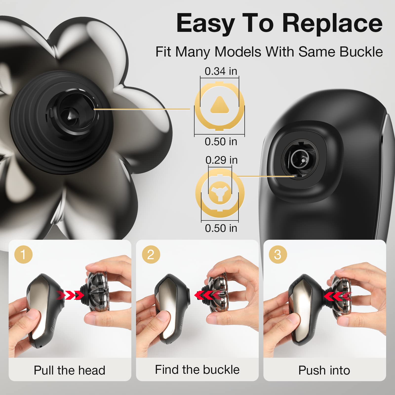 SHPAVVER snap-on installation showcase for quick replacement.