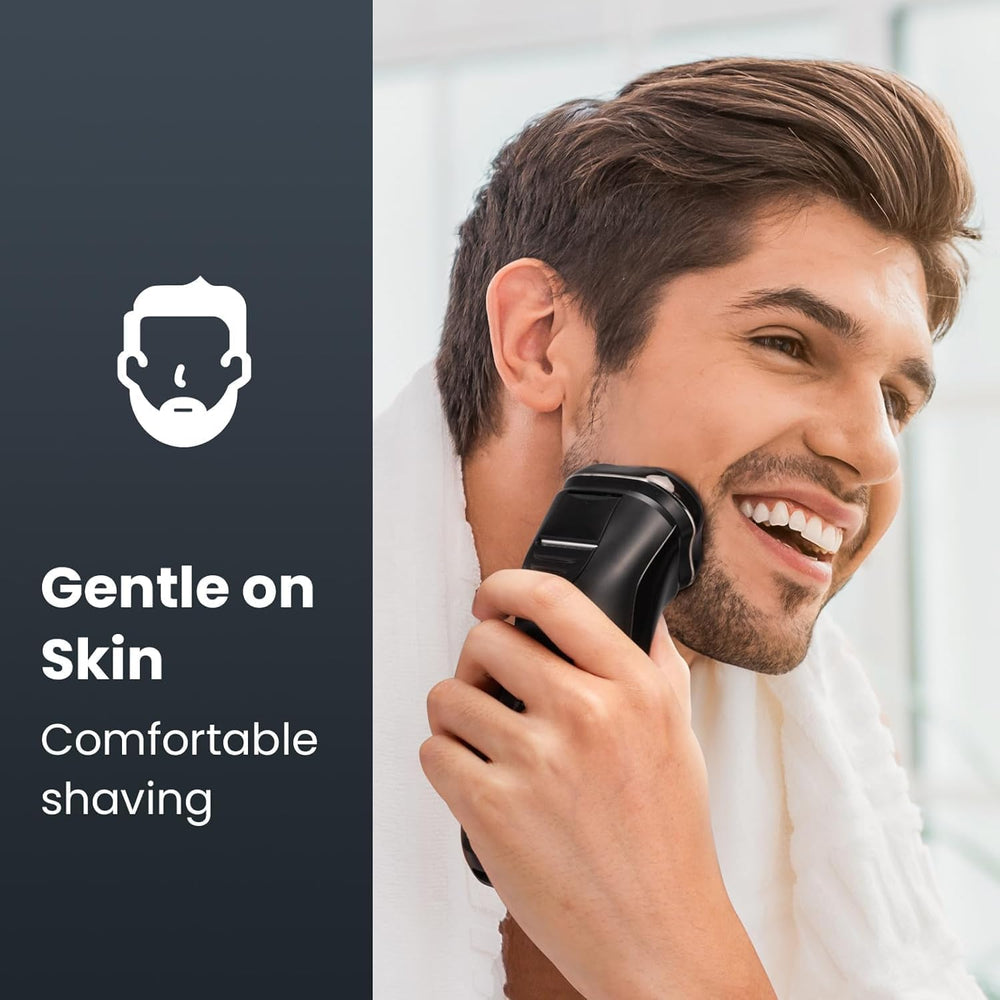 SHPAVVER usb fast-charging razor closeup highlighting rapid charge for longer grooming sessions.