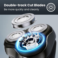 SHPAVVER waterproof design closeup ideal for wet shaving or quick dry touch-ups.
