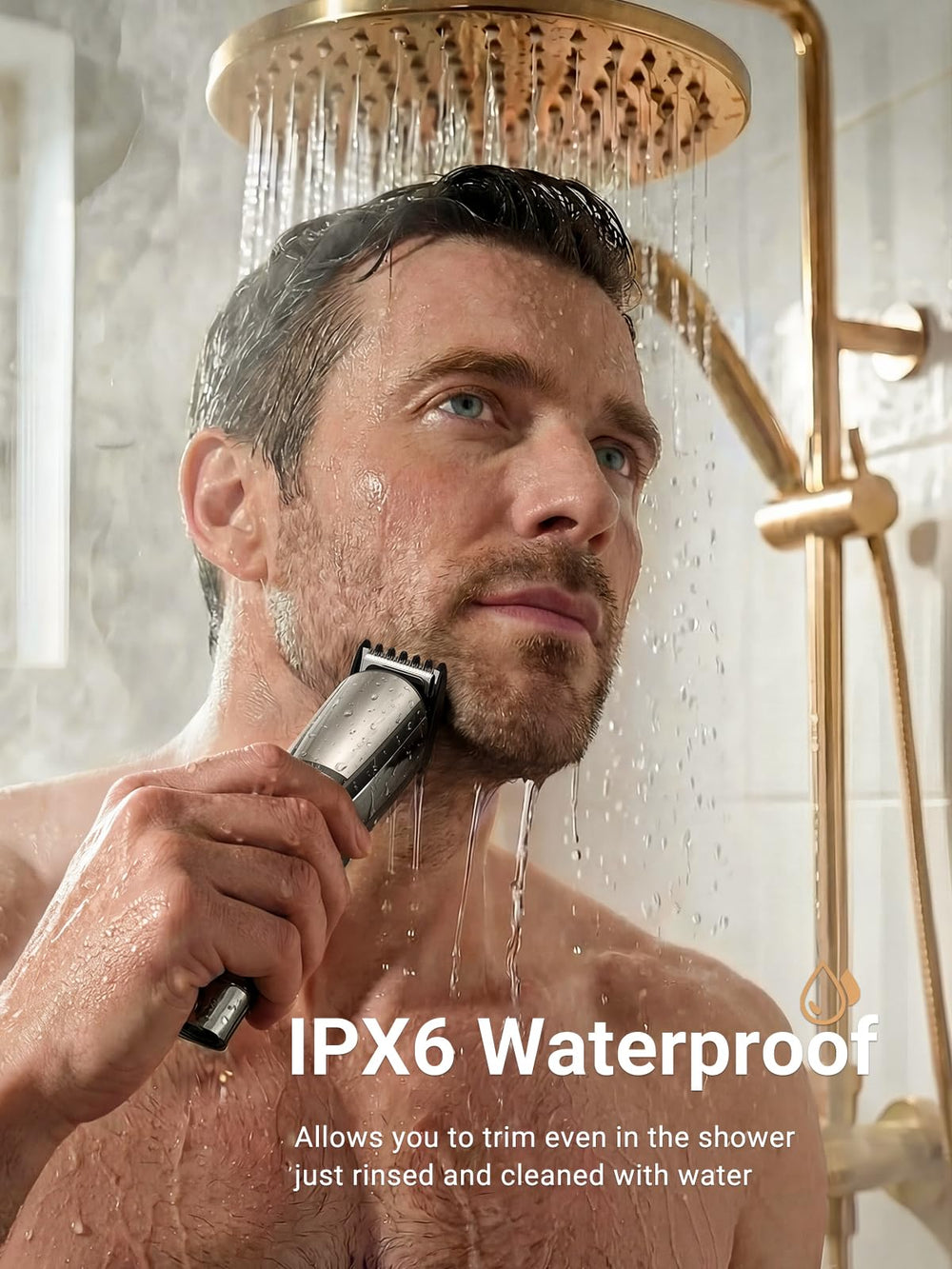 SHPAVVER waterproof design suitable for shower use.