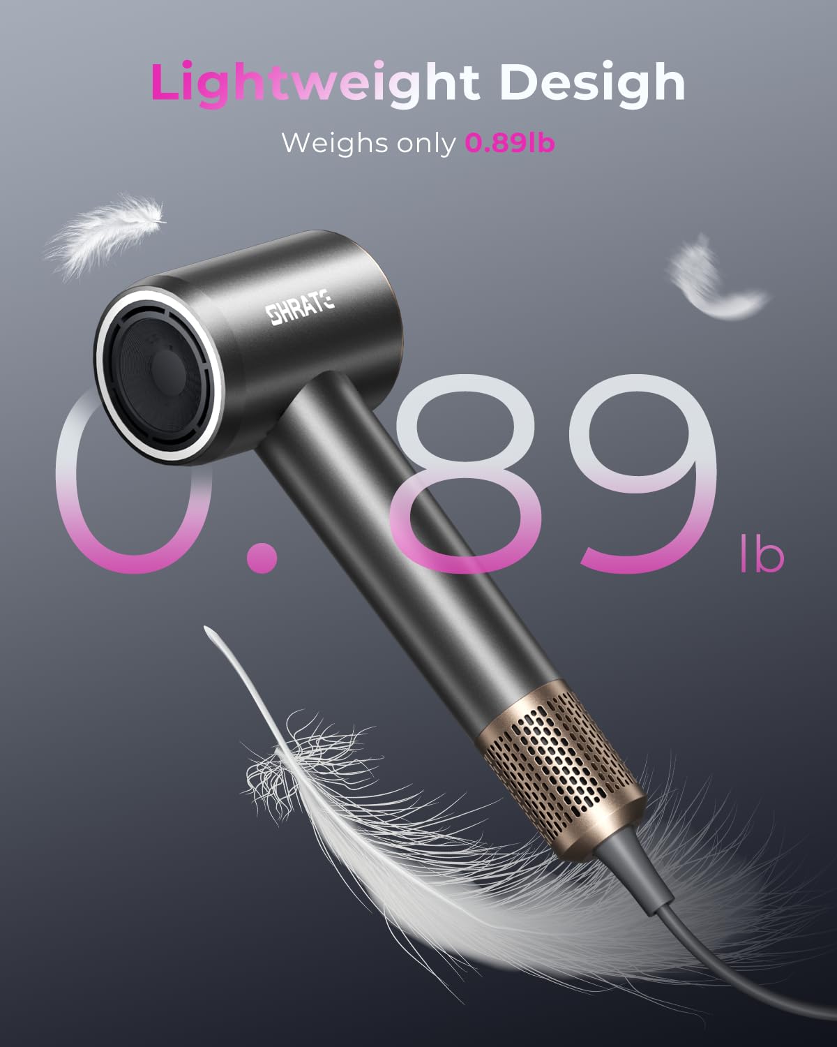 SHRATE lightweight design offers comfortable handling for quick mornings.