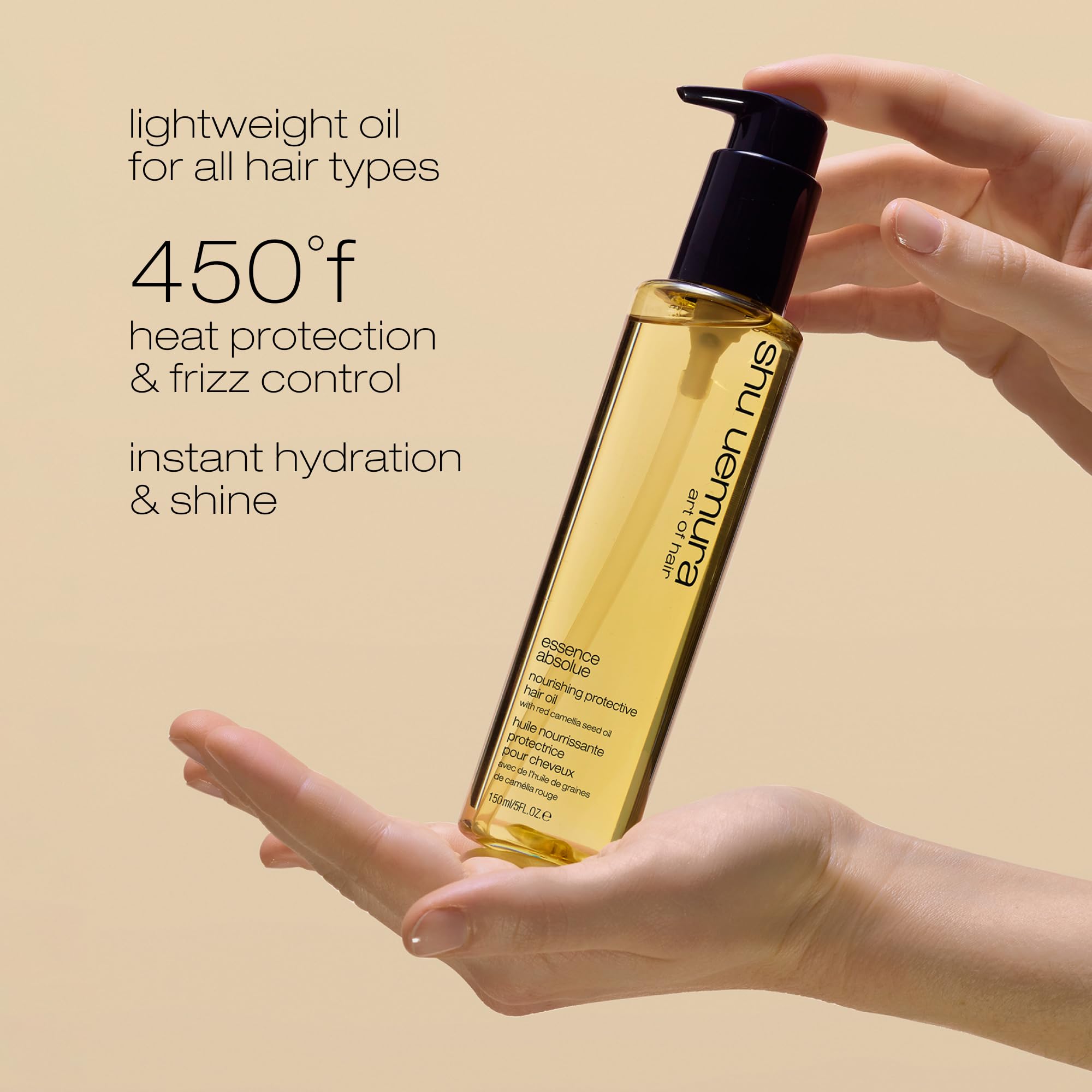 shu uemura art of hair Essence Absolue frizz control tames flyaways for polished looks