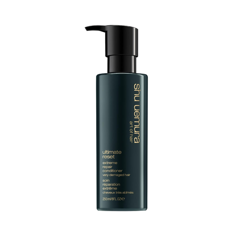 shu uemura art of hair Ultimate Reset bottle for deep conditioning and breakage prevention.