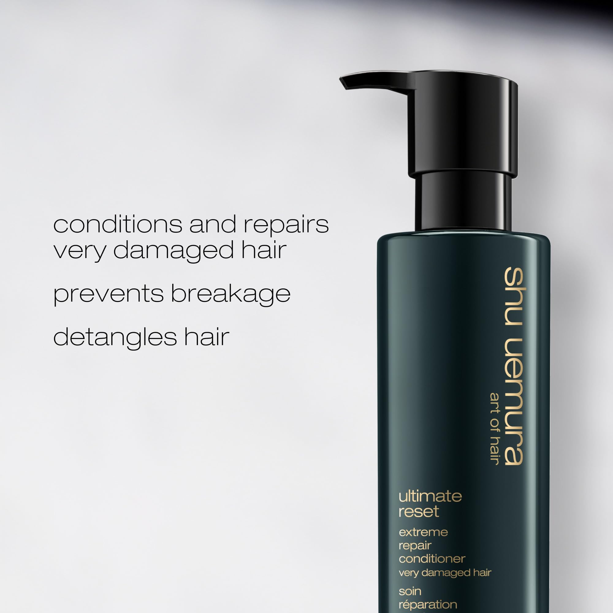 shu uemura art of hair Ultimate Reset on damaged hair with visible improvement.