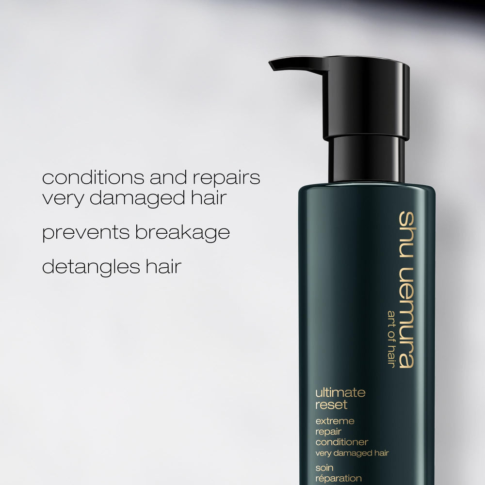 shu uemura art of hair Ultimate Reset on damaged hair with visible improvement.