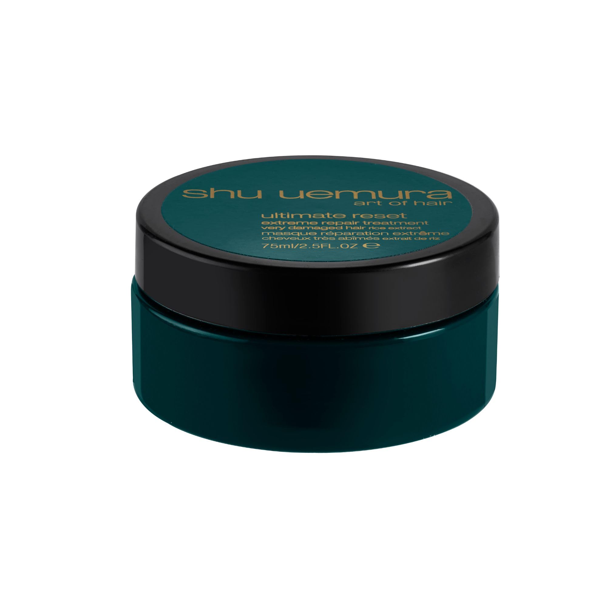 shu uemura art of hair ultimate reset extreme repair mask bottle highlights premium conditioning for very damaged hair