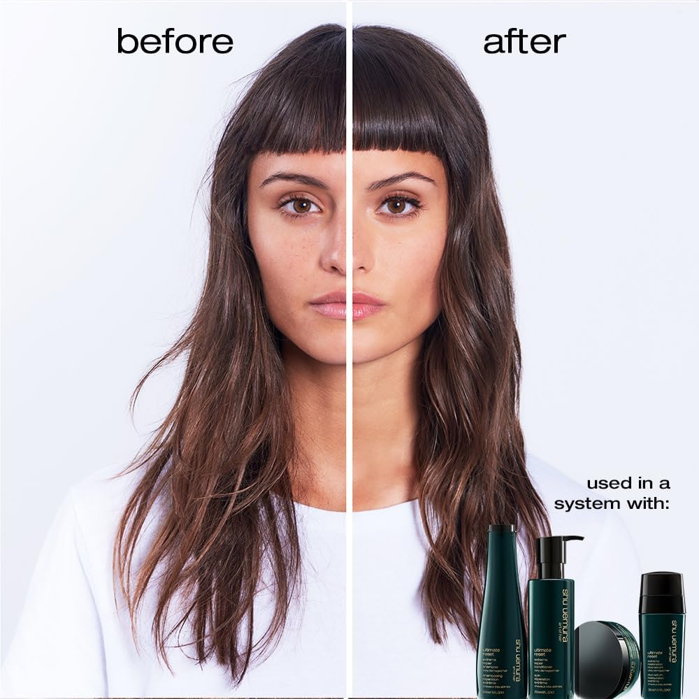 shu uemura art of hair ultimate reset extreme repair packaging box.