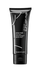 shu uemura art of hair umou hold hair cream bottle closeup shows strong hold with lightweight finish