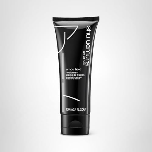 slicked-back look using umou hold hair cream highlighting long-lasting style and shine