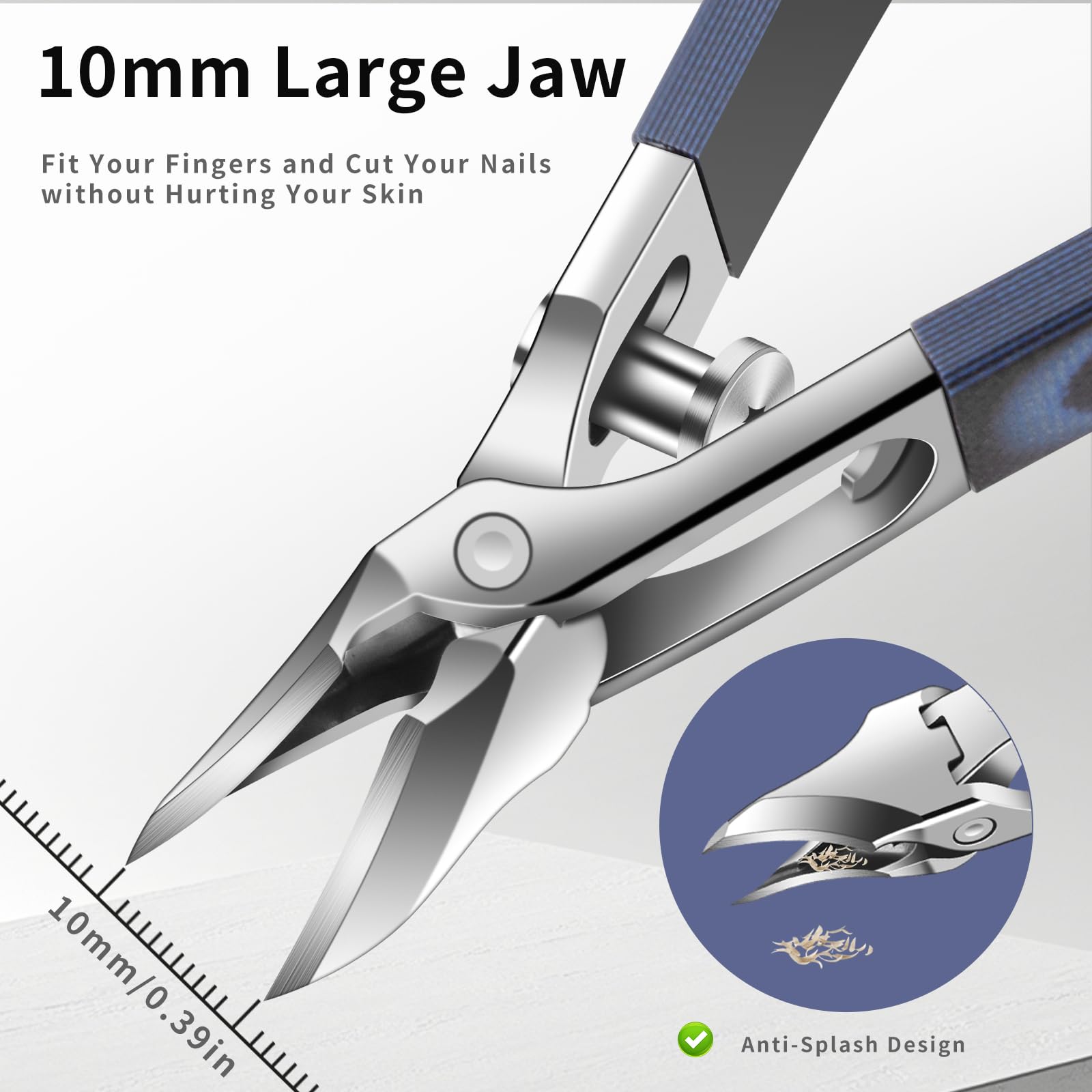 ShuangZ.X toenail nipper for seniors with thick nails, ergonomic handles.