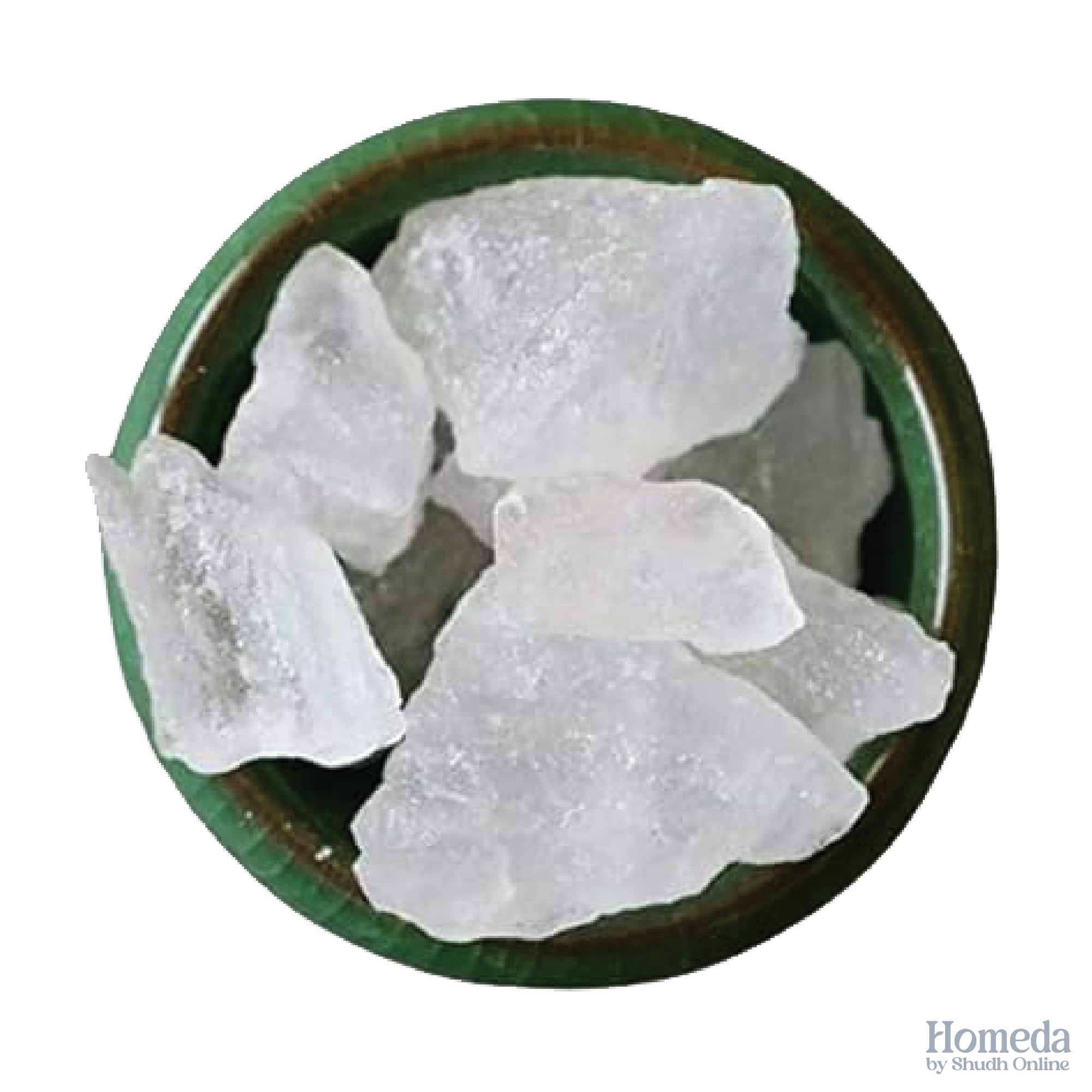 Shudh Online alum stone for shaving, smooth glide on damp skin.