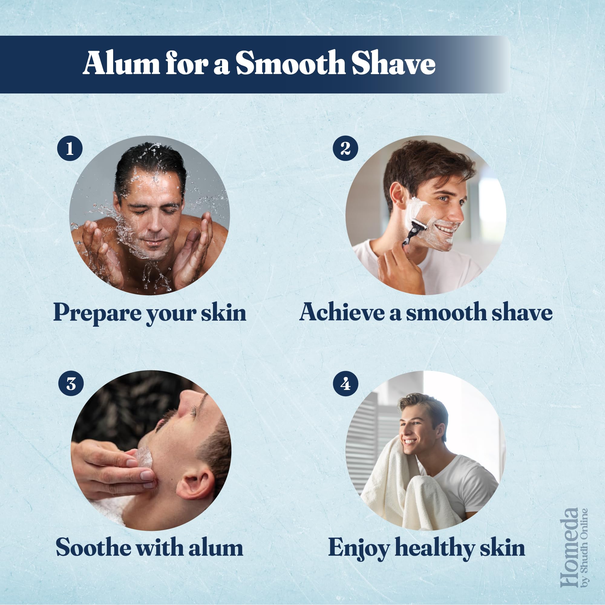 Shudh Online alum stone for shaving – smooth preparation