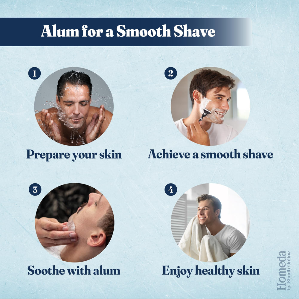 Shudh Online alum stone for shaving – smooth preparation