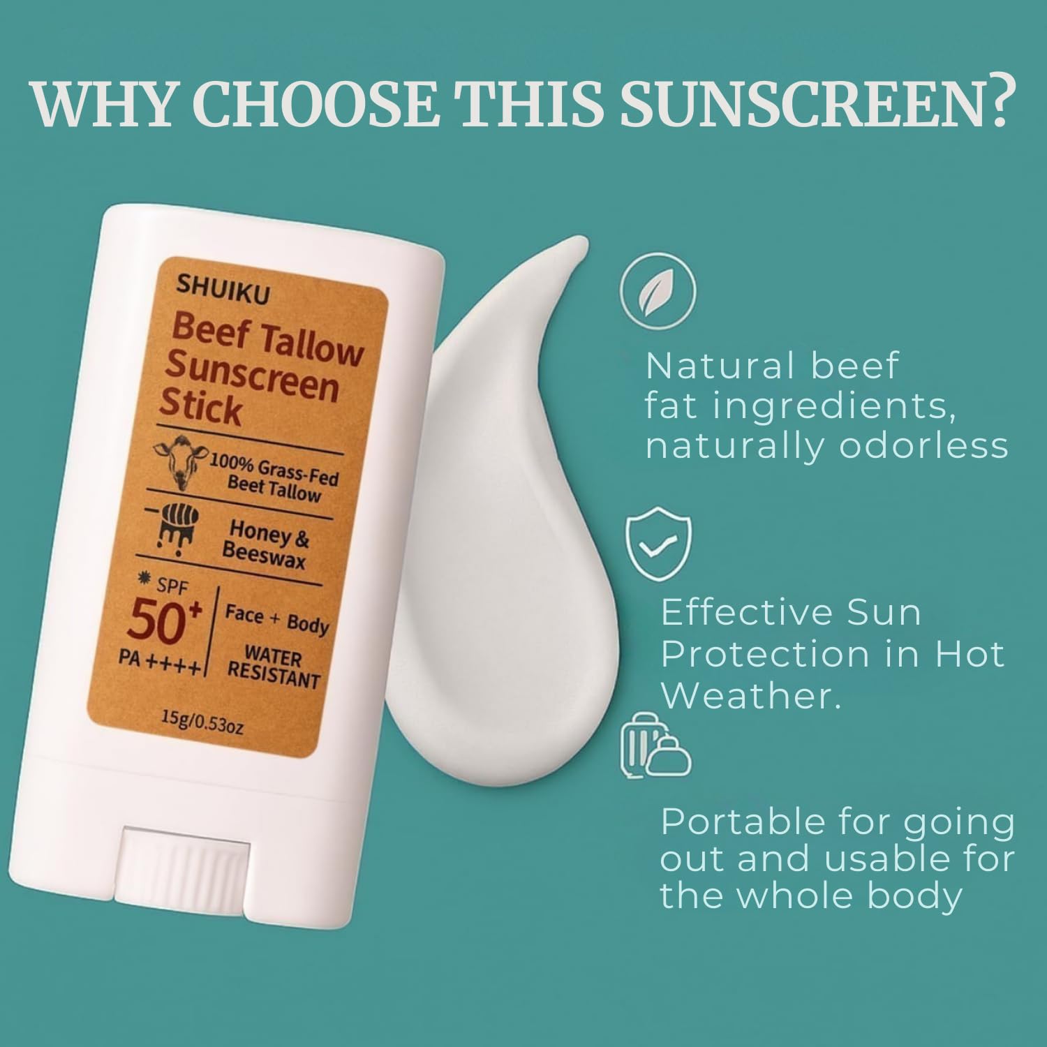 SHUIKU barra SPF50 adecuada para niños con piel delicada.