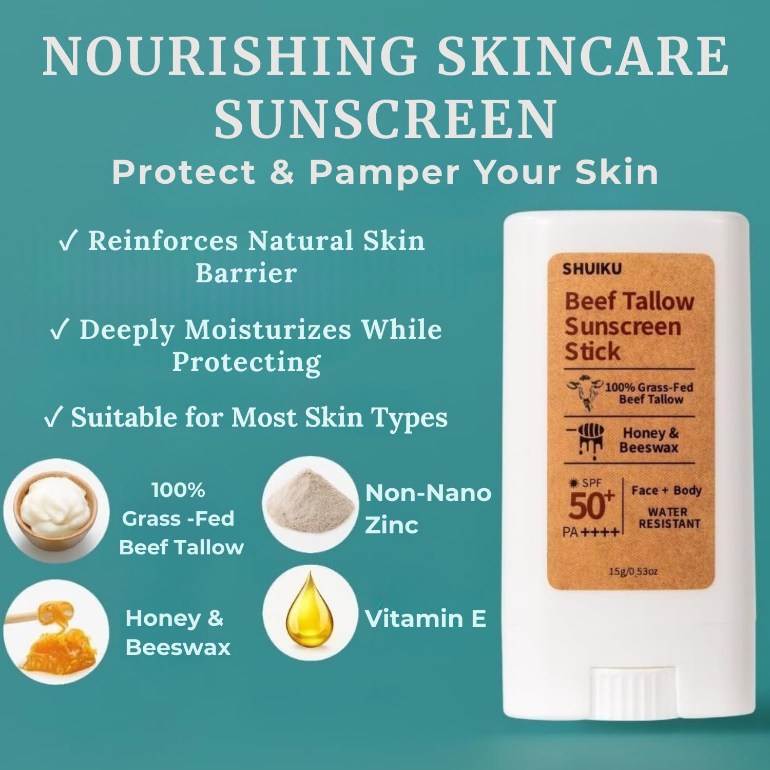 SHUIKU barra protección solar para piel sensible y cuerpo.