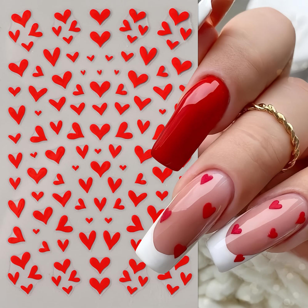 SHUXILIN diseños cuadros amor para uñas, combina con cualquier color.
