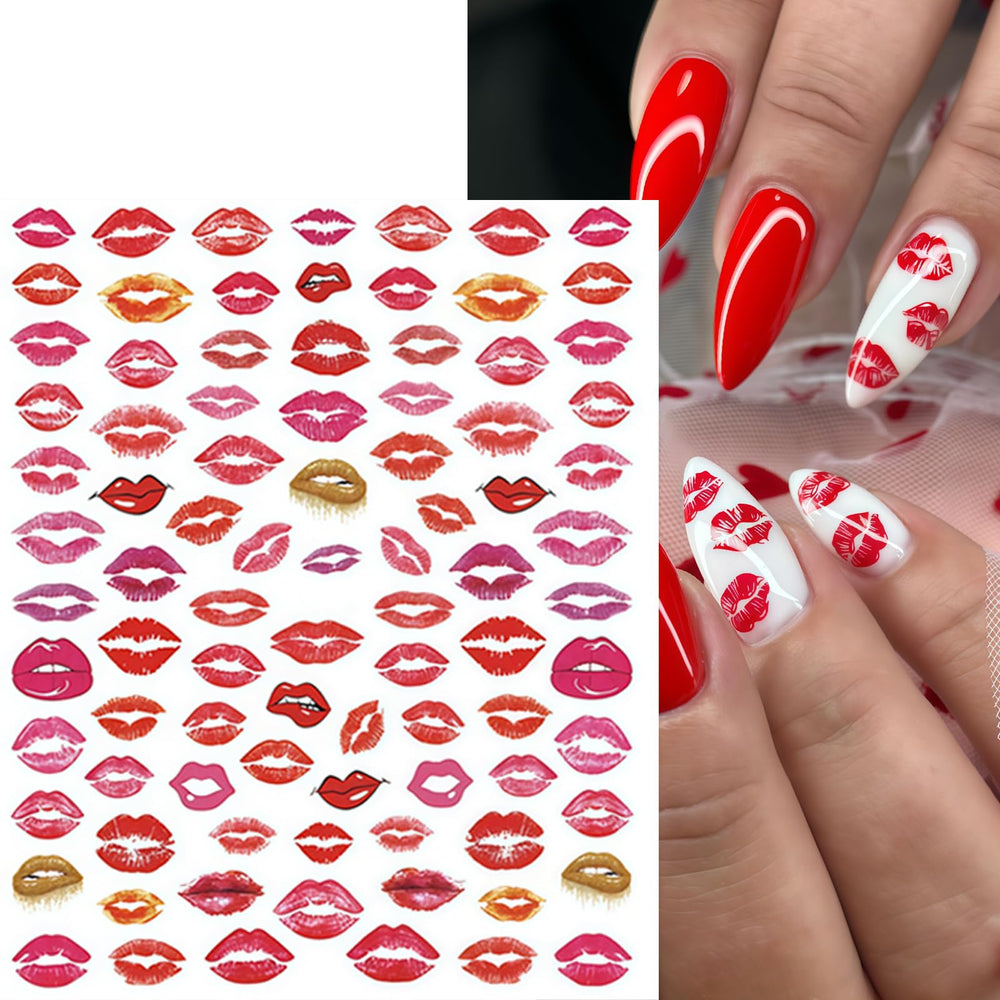 SHUXILIN labios 3D, pegatinas para uñas que destacan en cualquier manicura.