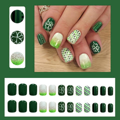 SHUXILIN 24pcs nails with full-cover design for durable wear and easy trimming, great for quick nail-art at home.