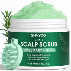 SHVYOG exfoliante capilar con romero y menta para desintoxicación del cuero cabelludo
