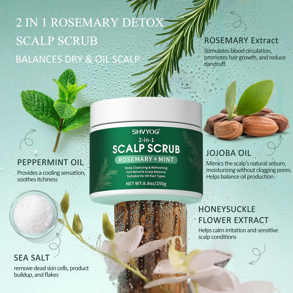 SHVYOG fórmula natural con romero y aceites para cabello sano