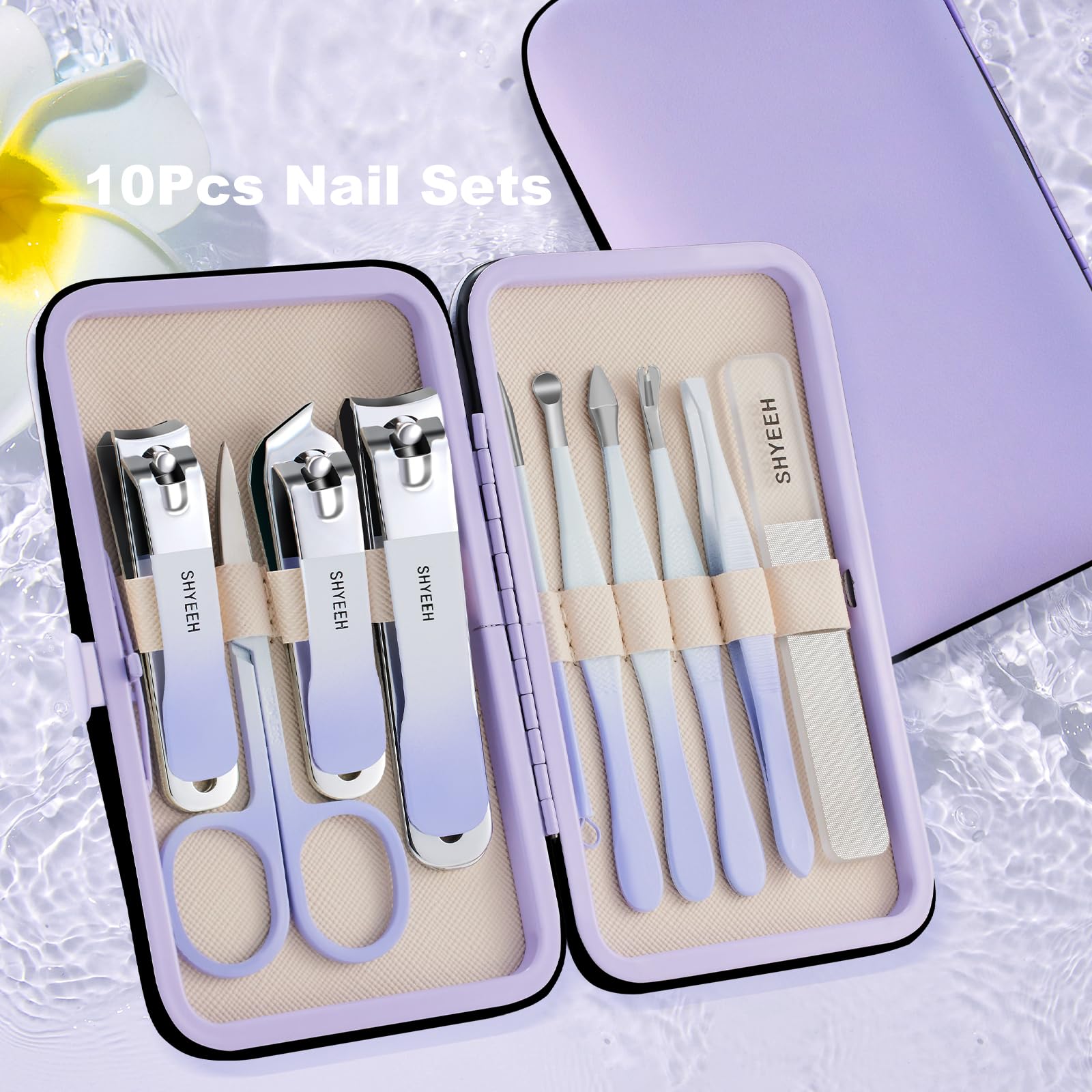SHYEEH leather case open storage demonstrates secure, spill-free kit access.