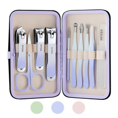 SHYEEH manicure set leather case protects tools and keeps kits organized.