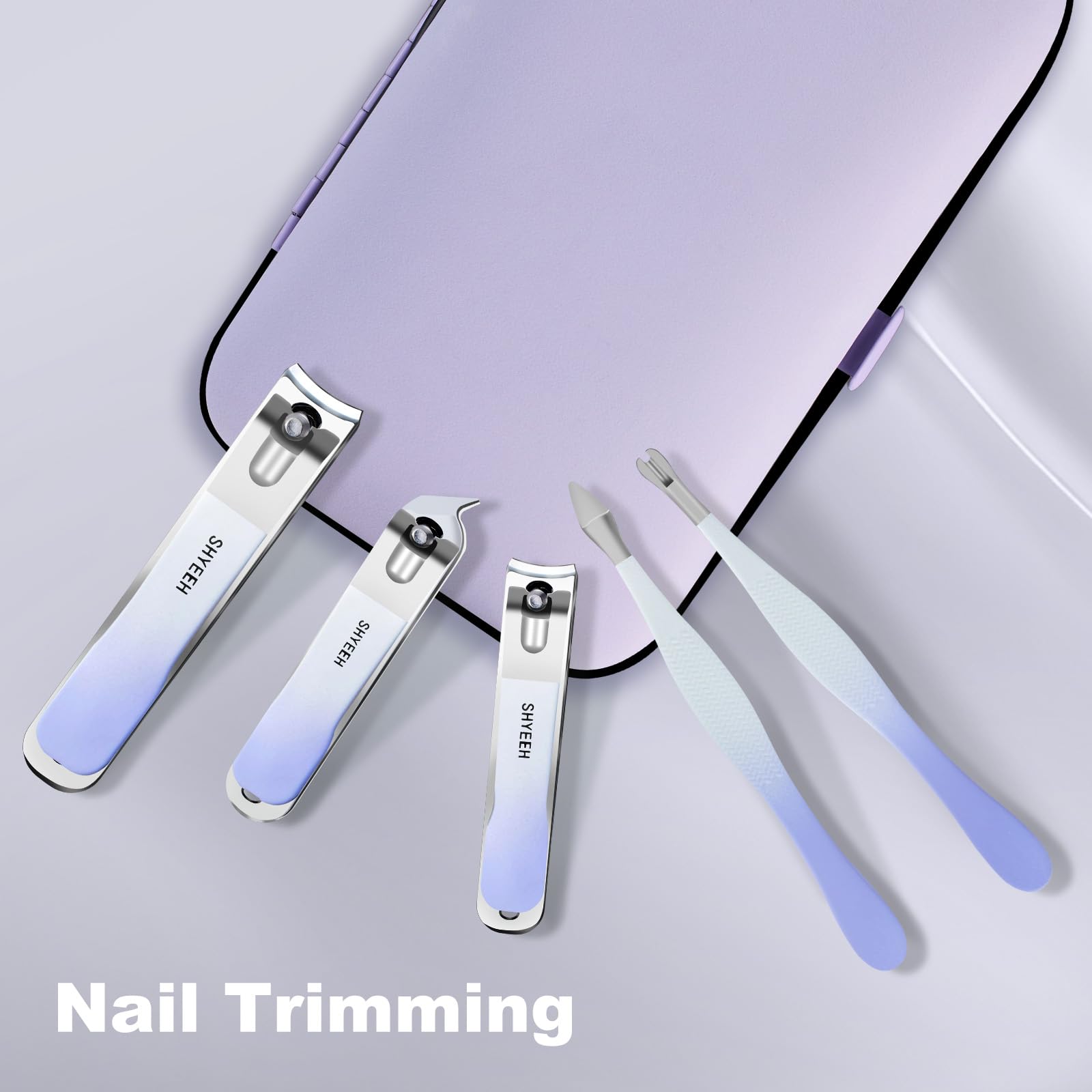 SHYEEH polished blades close-up demonstrates sharp, tear-free clipping.