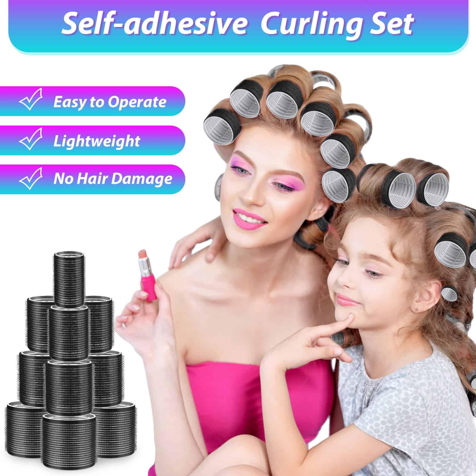 Shynek travel-ready kit with curlers and clips for on-the-go styling.