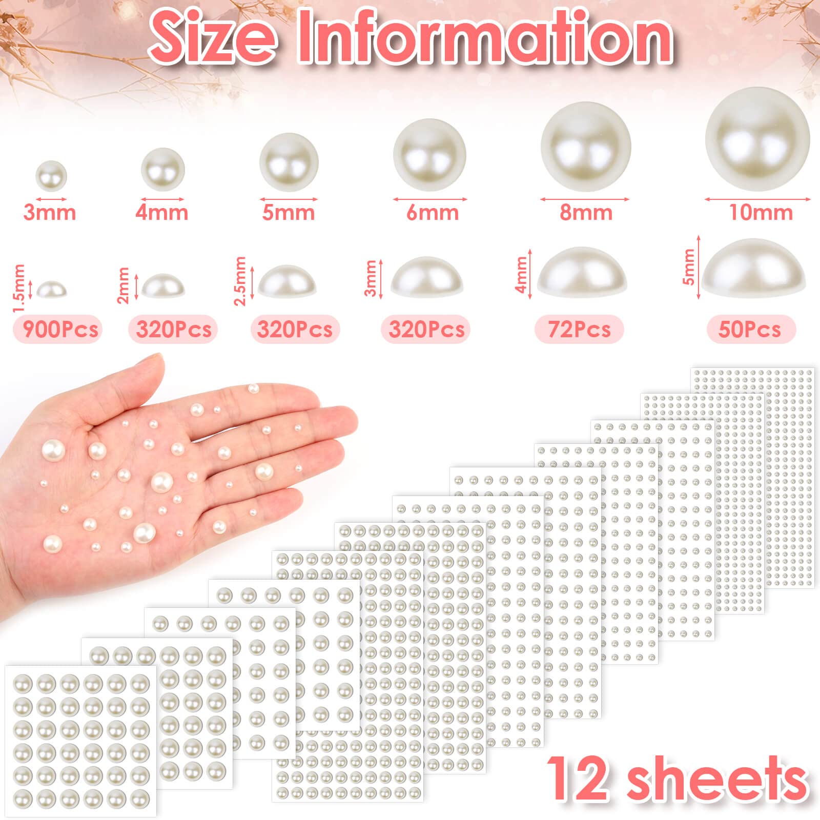 Shynek perlas 4mm: tamaños versátiles para arte y maquillaje.