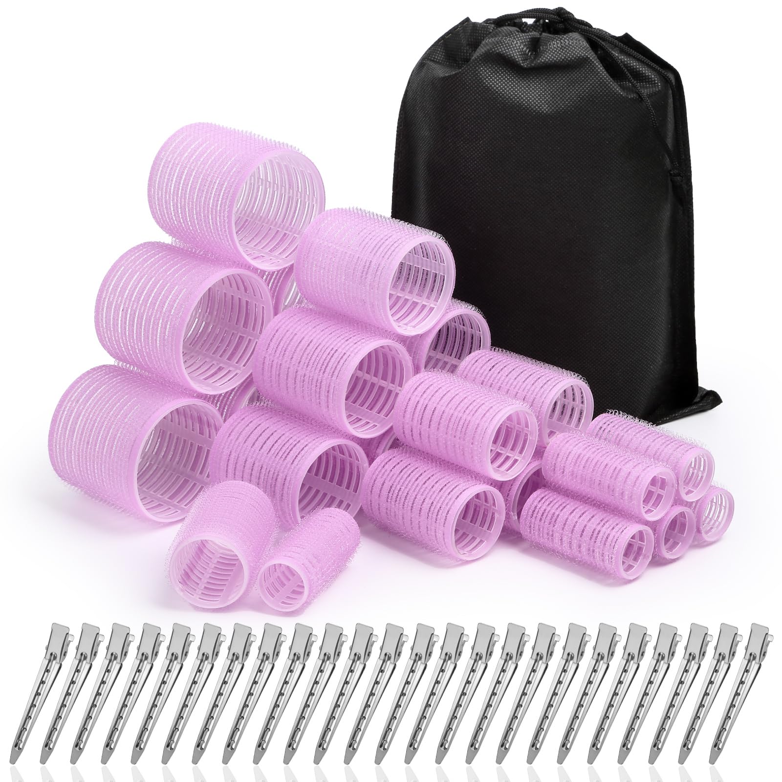 Shynek 48-piece roller set with clips for versatile home styling