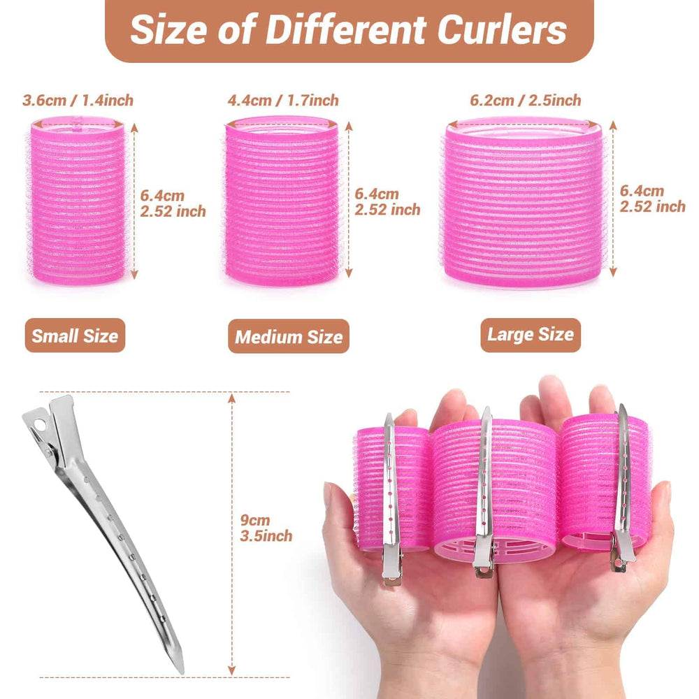 Shynek self-grip rollers in use for pin curls and volume.