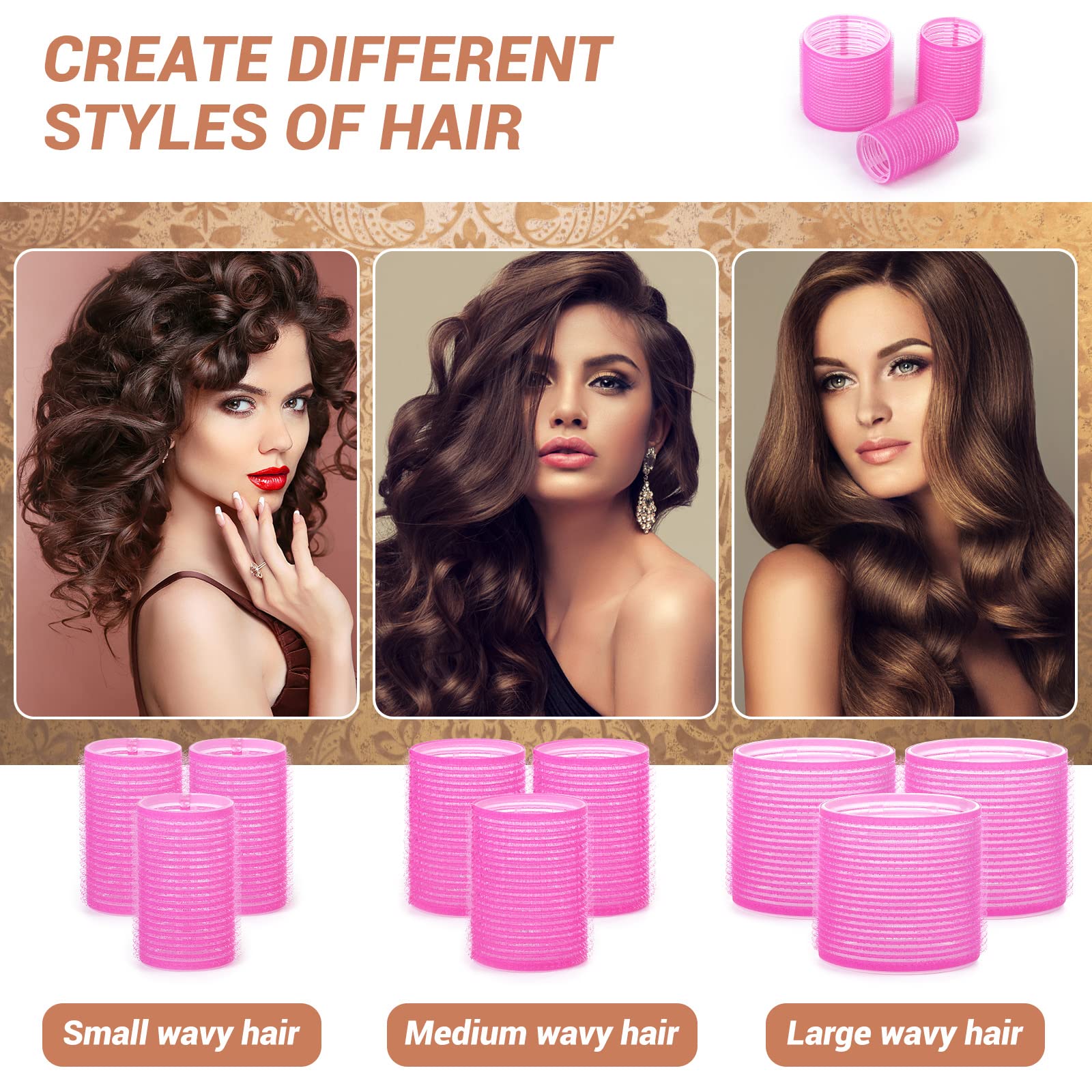 Shynek stainless steel hair clips securing rollers during styling.