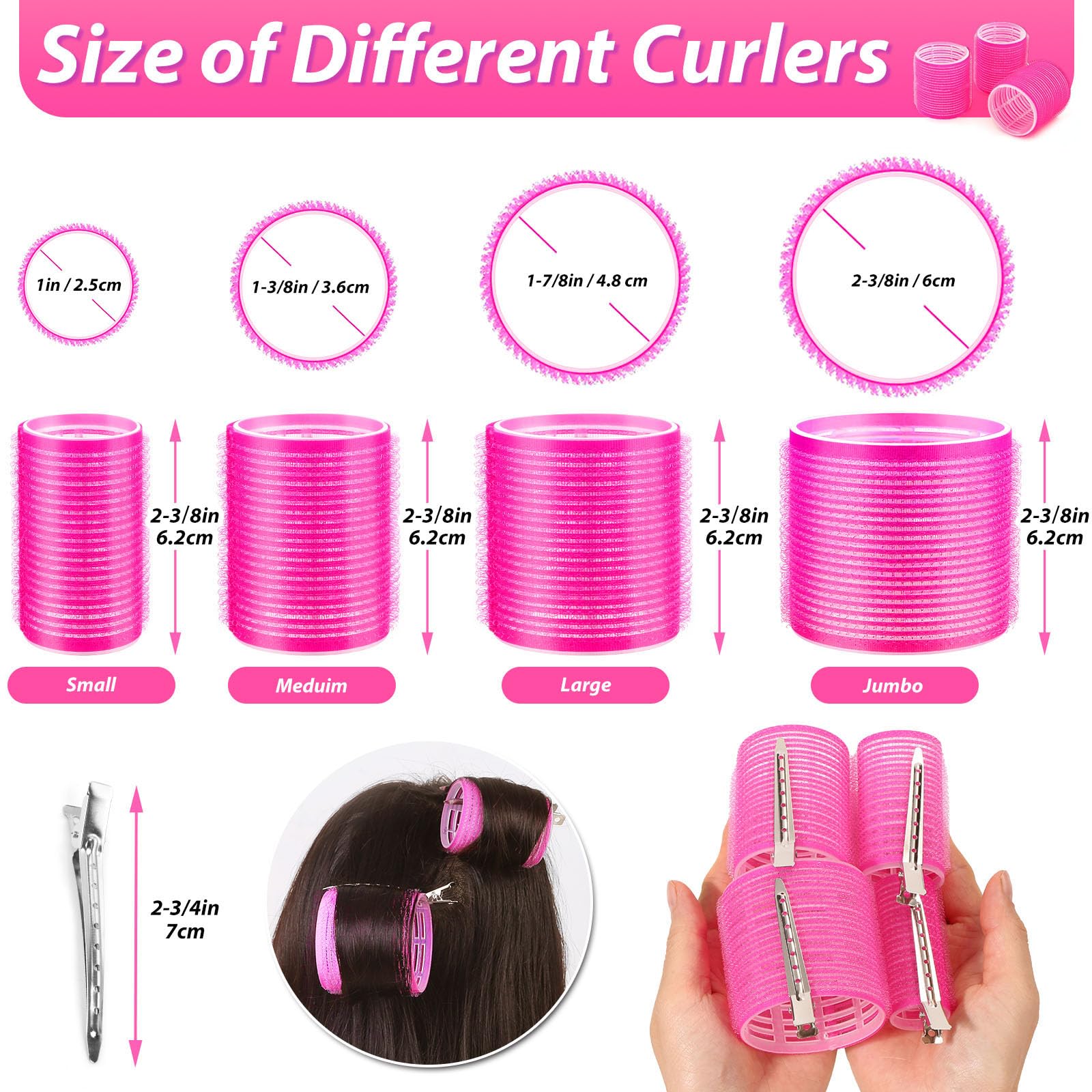 Shynek storage bag for organizing hair rollers kit
