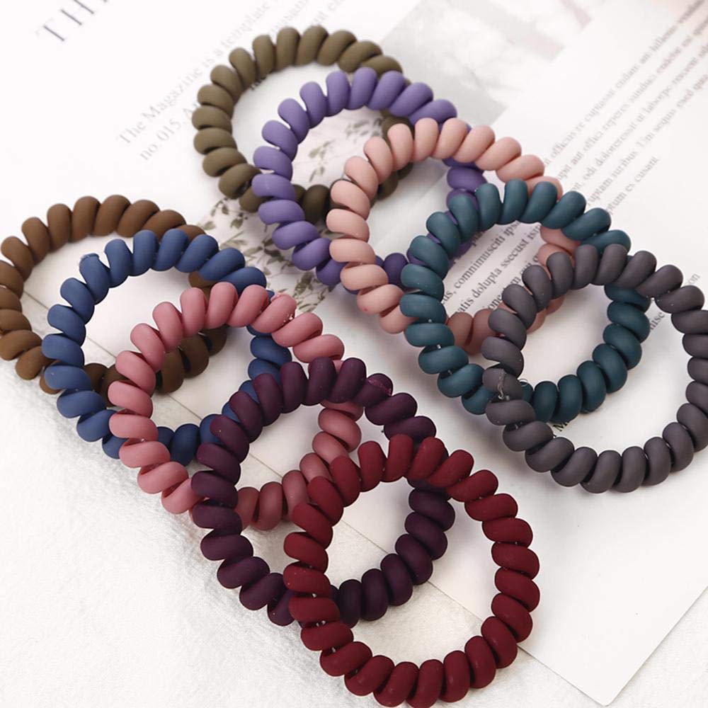 SIADEE spiral hair ties worn on wrist, doubles as a fashion bracelet.
