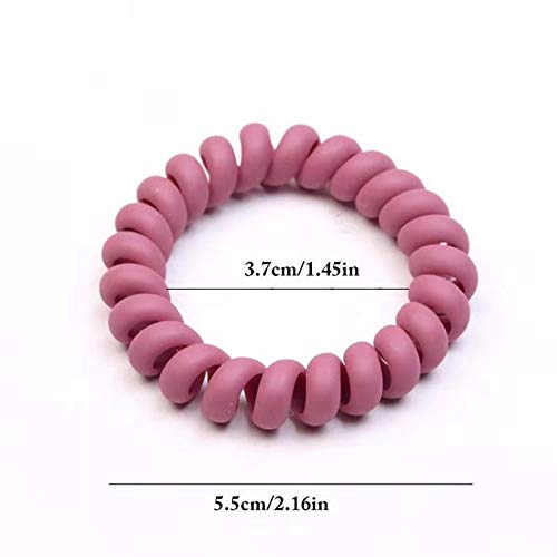 SIADEE spiral hair ties in ponytail, gentle hold for thick hair.