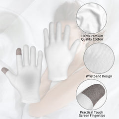 Guantes Sibba material algodón suave: tela transpirable para uso diario.