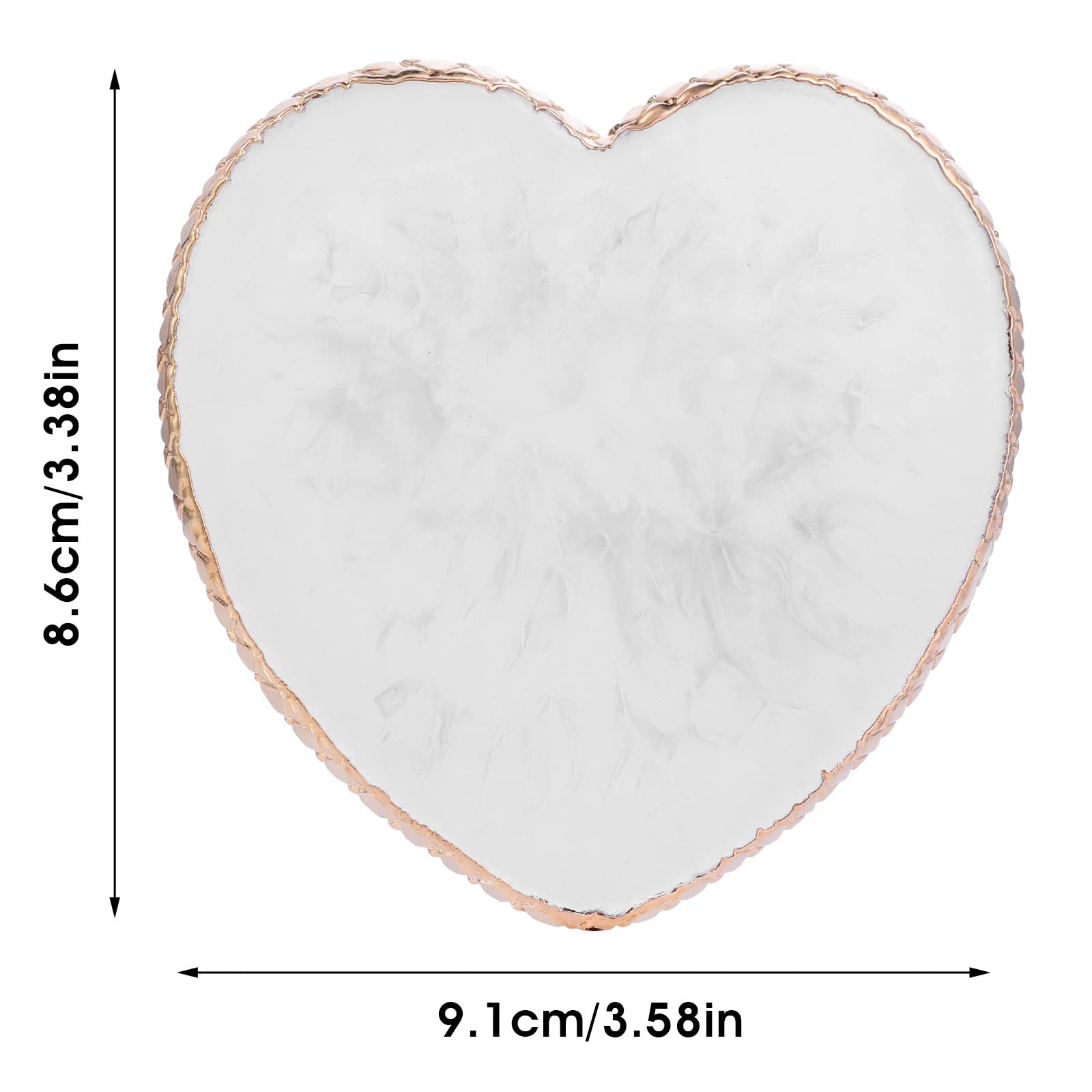 Sibba paleta de resina con diseño corazón rosa, ideal para combinaciones de color suaves.
