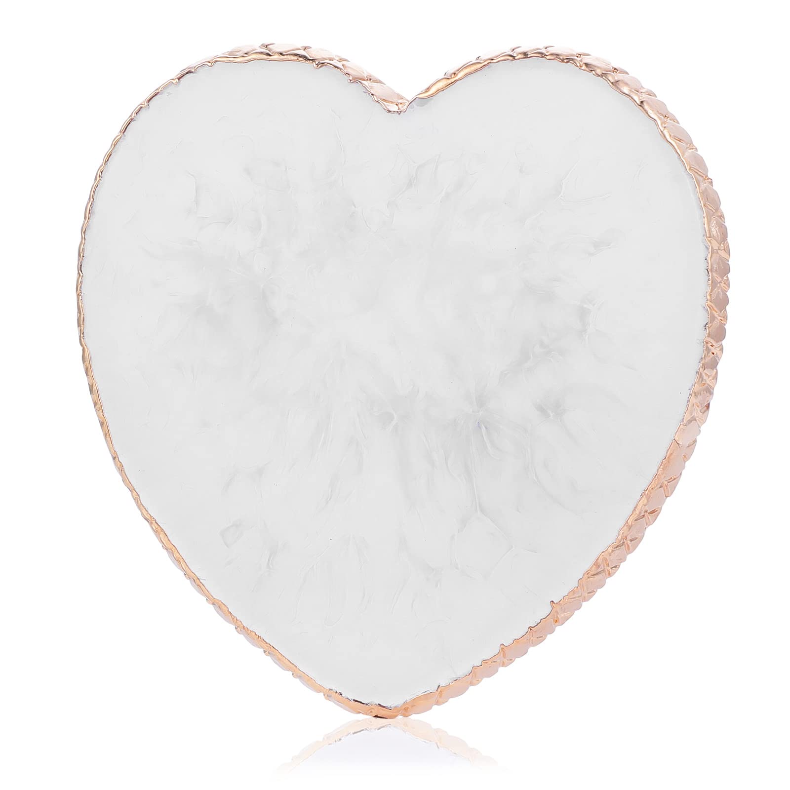 Sibba paleta de resina con diseño corazón, perfecta para mezclar esmalte con precisión.
