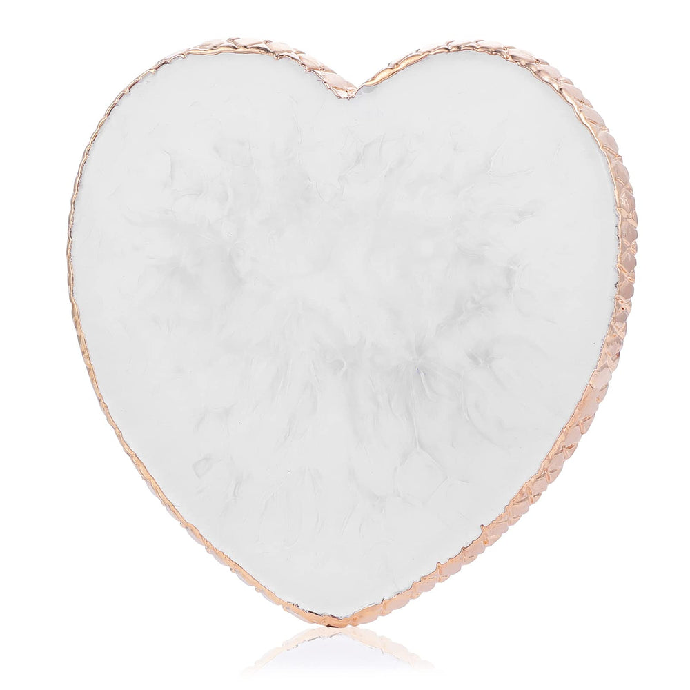 Sibba paleta de resina con diseño corazón, perfecta para mezclar esmalte con precisión.