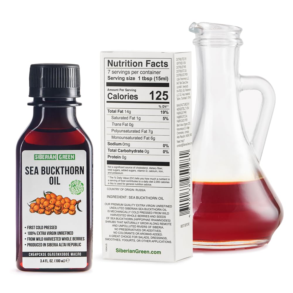 Aceite de espino marítimo Siberian Green fortalece uñas y piel.