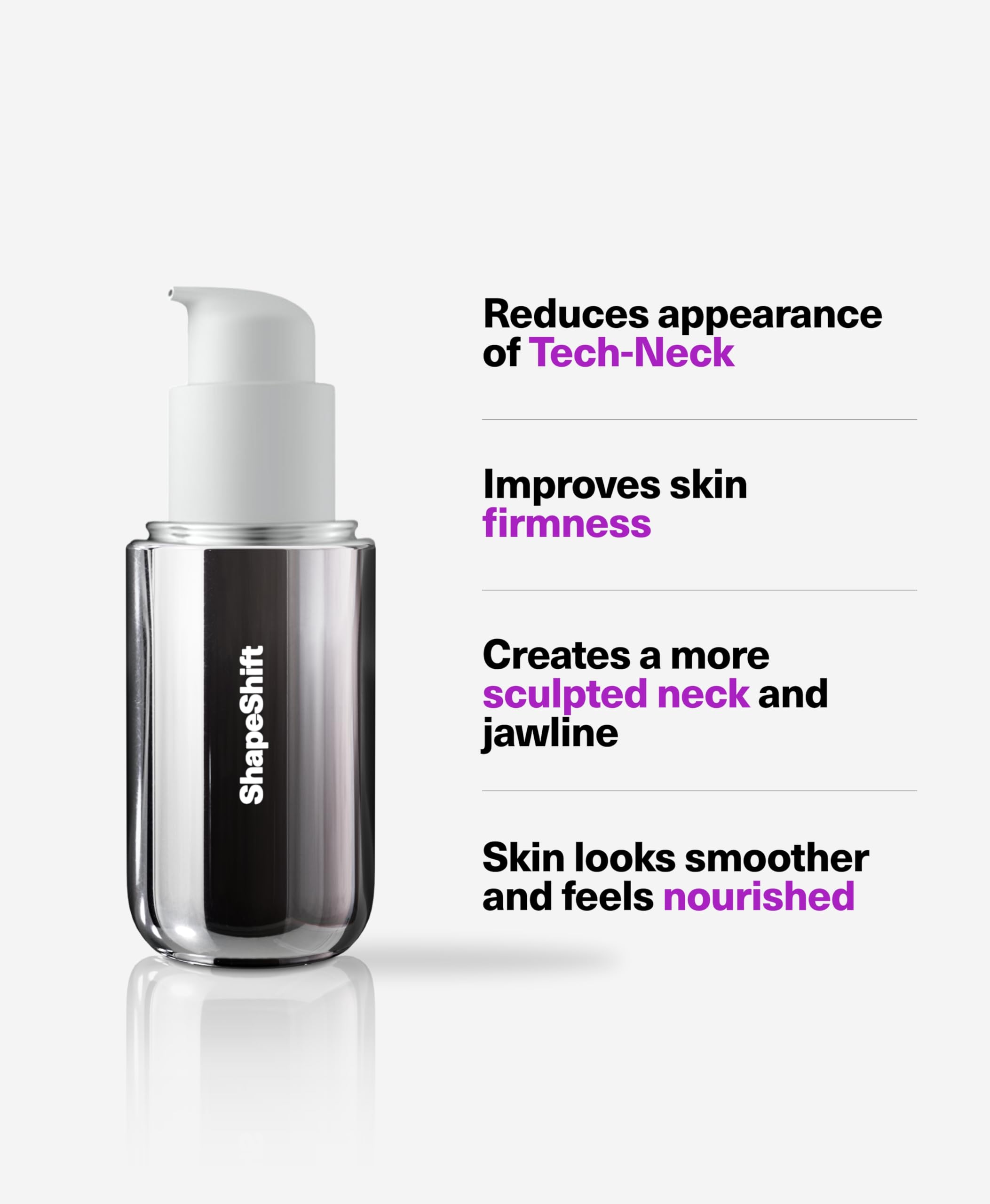 SickScience ShapeShift serum application close-up showing fast-absorbing gel